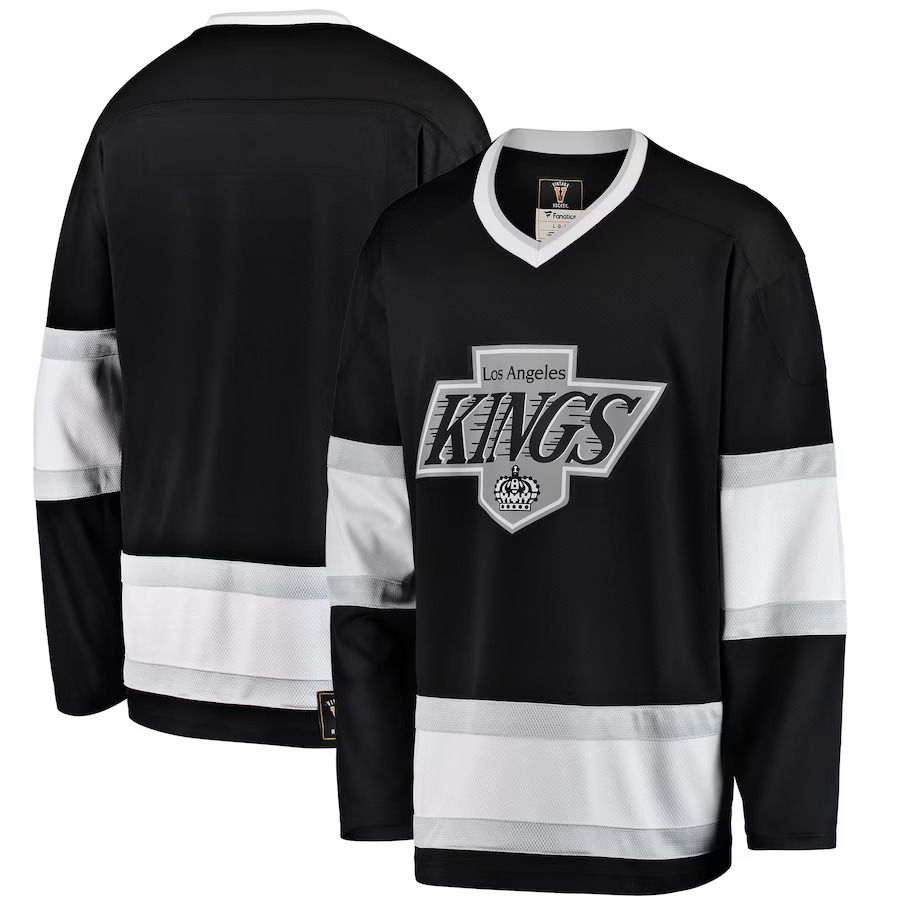 Men Los Angeles Kings Fanatics Branded Black Premier Breakaway Heritage Blank NHL Jersey->los angeles kings->NHL Jersey
